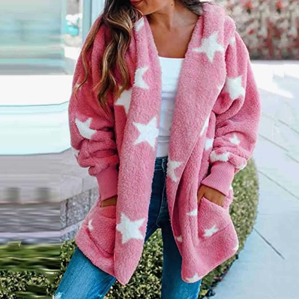 Mode Frauen Langarm Stricken Und Winter Strickjacke Pullover Einfarbig Mantel