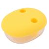 2 in 1 No Mess Snack Container   Proof Food Storage Snack Box with Finger Lid Keep Hands Clean Yellow