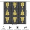 Gold Plated Decorative Shower Curtain Set with Tassel Rod Pocket for Bathroom Home Decoration Gray Yellow