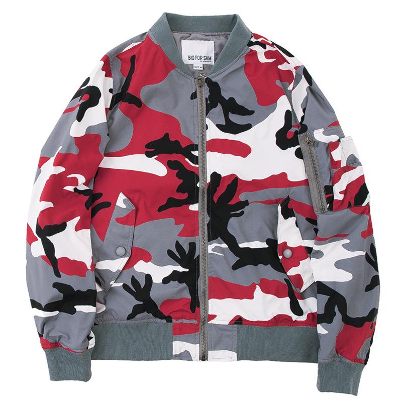 Męska kurtka pilotka MA1 w kamuflażu: Modna kurtka bejsbolowa inspirowana Siłami Powietrznymi USA na jesień/zimę