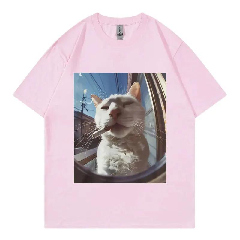 Cool Cat Fashion Casual Short Sleeve Streetwear Apparel Unisex Harajuku Y2K Fashion Casual Loose Cotton Summer New TShirt