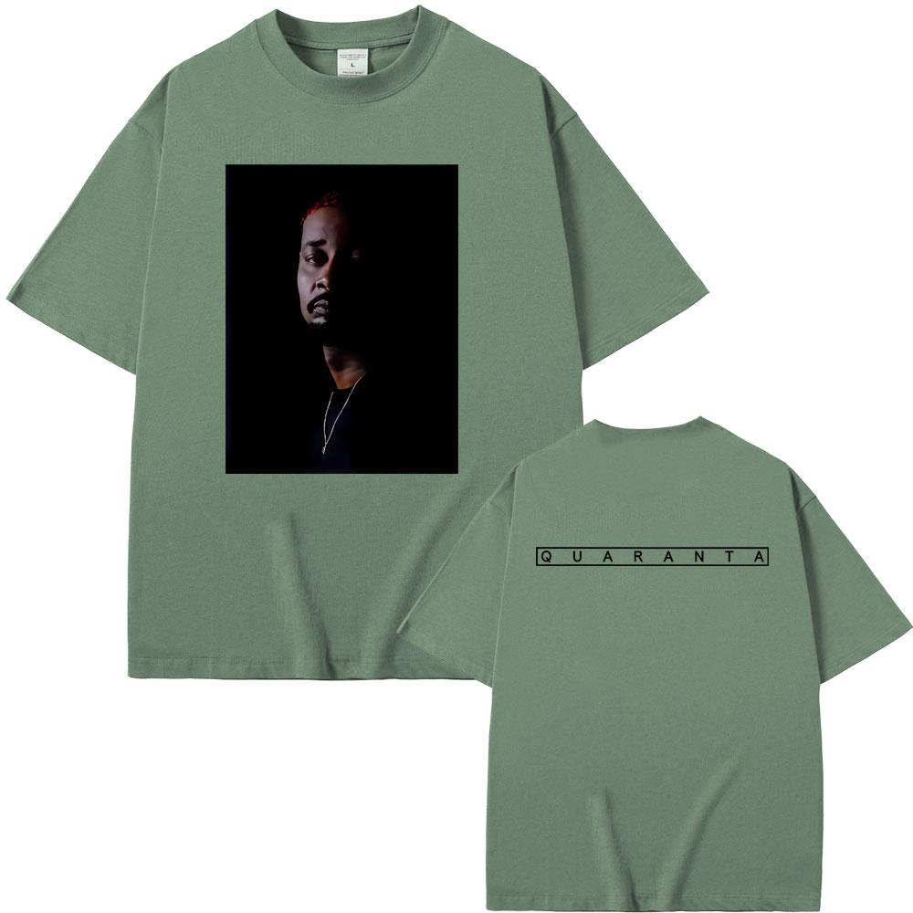 Rapper Danny Brown Quaranta Album Graphic Tshirt Men Women Hip Hop Fashion Oversized Short Sleeve T Shirt Male Pure Cotton Tees