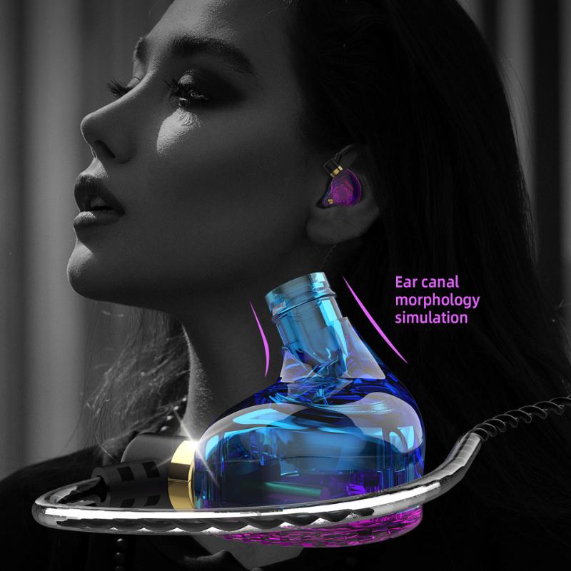 QKZ SK3 Dynamic Ring HiFi Headset with Wheat Wire Control Mobile Phone Computer Game In -ear Sports Music Headset