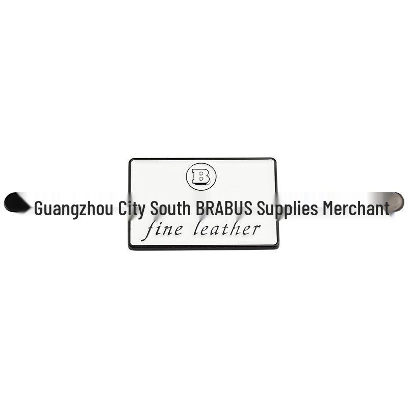 Center Console Sticker Brabus Seat Emblem: BRABUS Interior Metal Modification Sticker