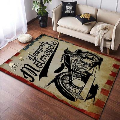 Vintage Decorative Carpet Motorcycle Pad Non Slip Home Decor Kitchen Mats Floor Carpets Living Room Washroom Floor Mat Area Rug