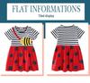Little Bee Girls' Mesh Skirt - Mid-Size, Round Neck, Summer Fashion Princess Dress