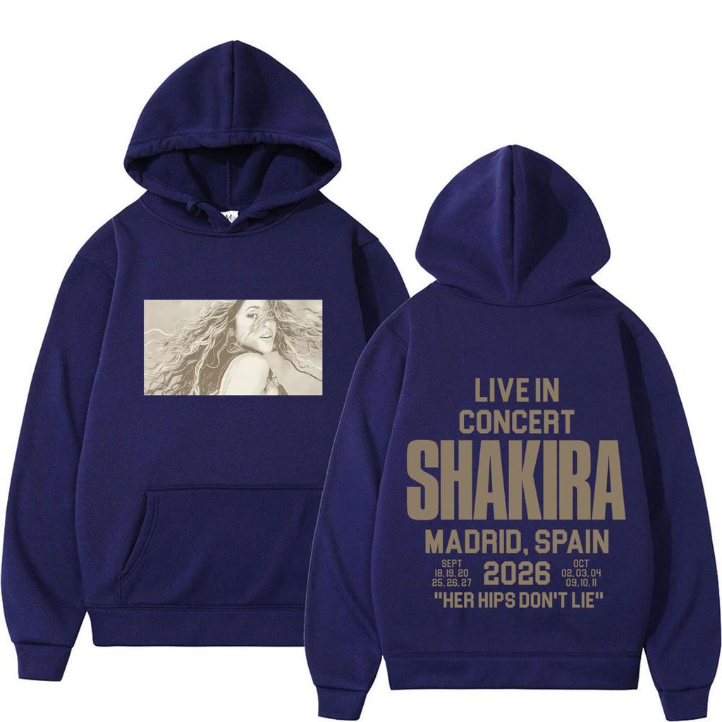 Shakira Las Mujeres Ya No Lloran 2026 Tour Print Hoodie Unisex Fashion Sweatshirt Casual Loose Vintage Oversized Pullover