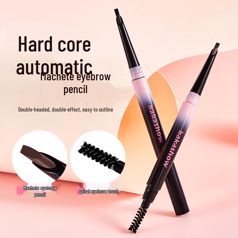 Kakashow Long-Lasting Double-Ended Eyebrow Pencil with Brush - Natural Color, Waterproof Beauty.
