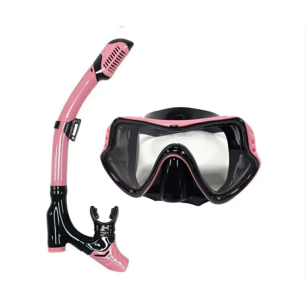 HB Diving Kit Adult Diving Mask Tempered Glass Full Dry Breathing Tube Professional Panoramic Diving Swimming Training Equipment