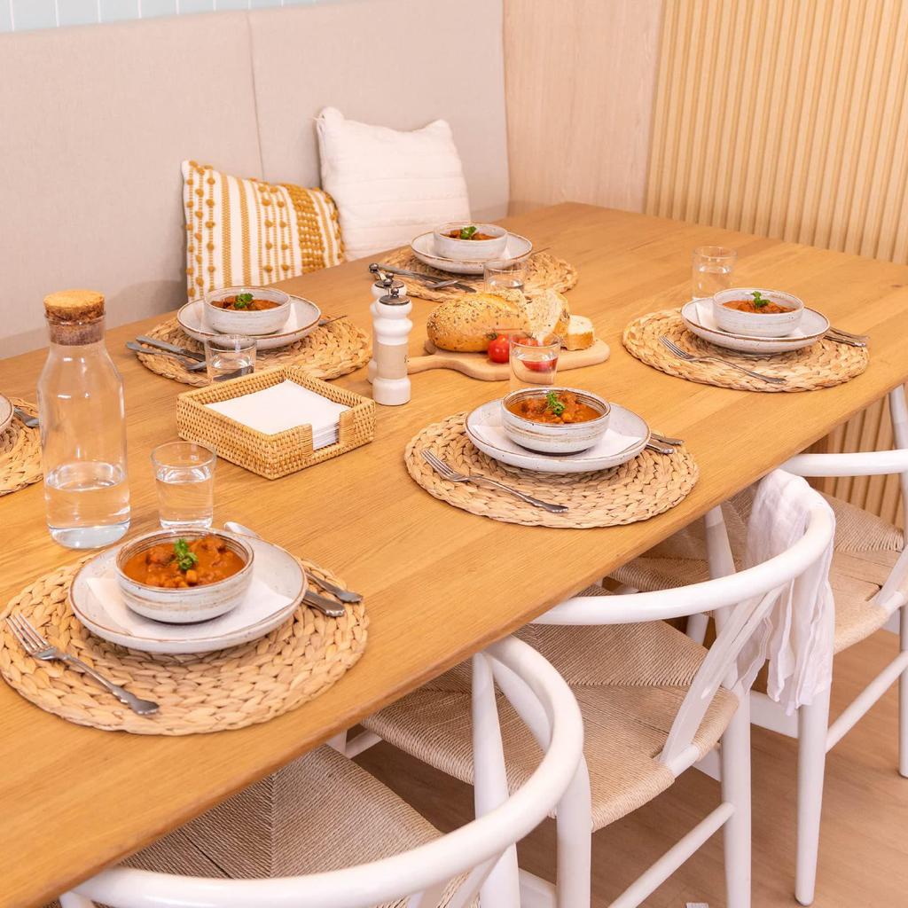 Natural Gourd Grass Round Woven Placemat - Heat Insulation Pad for Dining Table & Party Decor