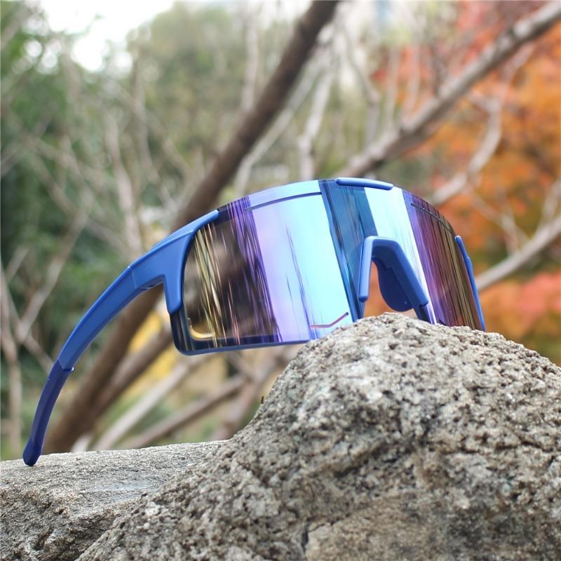 Men Women'S Cycling Glasses Mixed Color PC Polycarbonate Frame and Lens Outdoor Cycling Goggles for Mountain Bike Sport