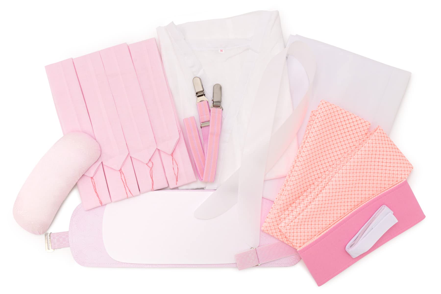 

Soubien Kimono Dressing Accessories Set 11 for Furisode Includes Hem Collar Waist Velcro Dressing Front Back Obi and Triple Temporary Size M [SOUBIEN]