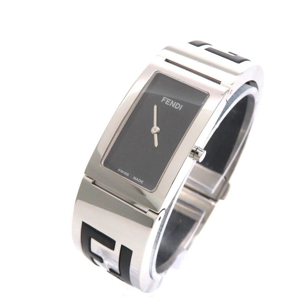 Used [3250L] FENDI watch bangle watch black  Very good condition