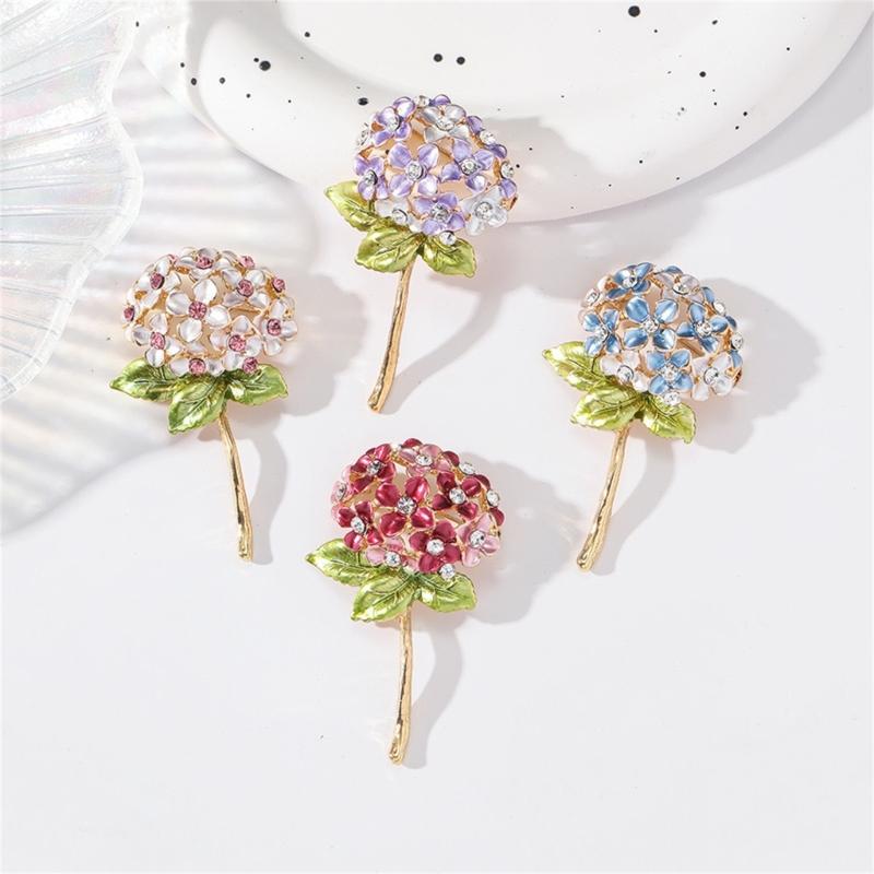 Beautifully Crafted Hydrangea Brooch Wedding Outfit Accessory To Elevate Your Look At Business and Social Event