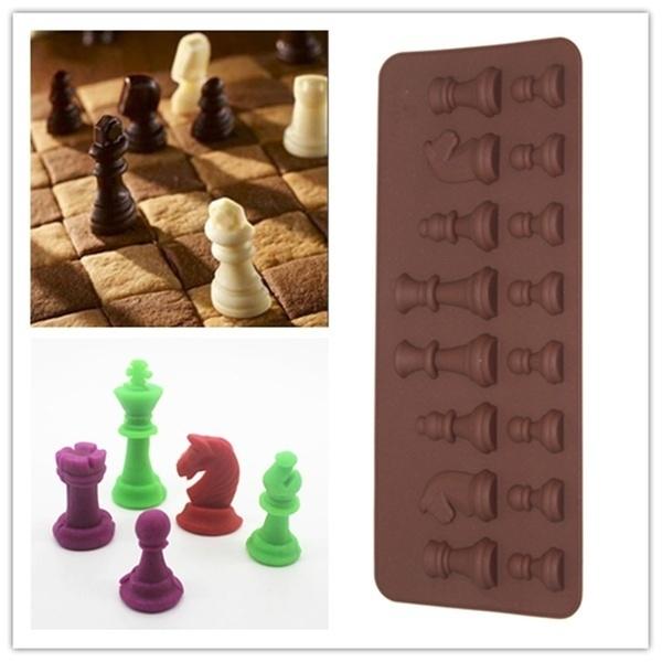 Handmade Silicone Process Mold Chess Chocolate Baking Tool Cake Mold Candy Mold Kitchen Tool Mold