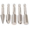 5Pcs Rotary File 14in Hex Shank Double Cut Metal Grinder Drill Bit Set for Carving Polishing