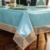 Pu Leather Waterproof Table Cover Protector Rectangle Tablecloth Round Square With Lace Birthday Party Non -Slip Kitchen Decor