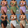 2026 Candy Series Special Fabric Swimsuit Bikini Three-piece Bikini