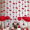 Glitter Hanging Love Streamer Romantic Wedding Garland Love Heart Hanging Curtain  Anniversary