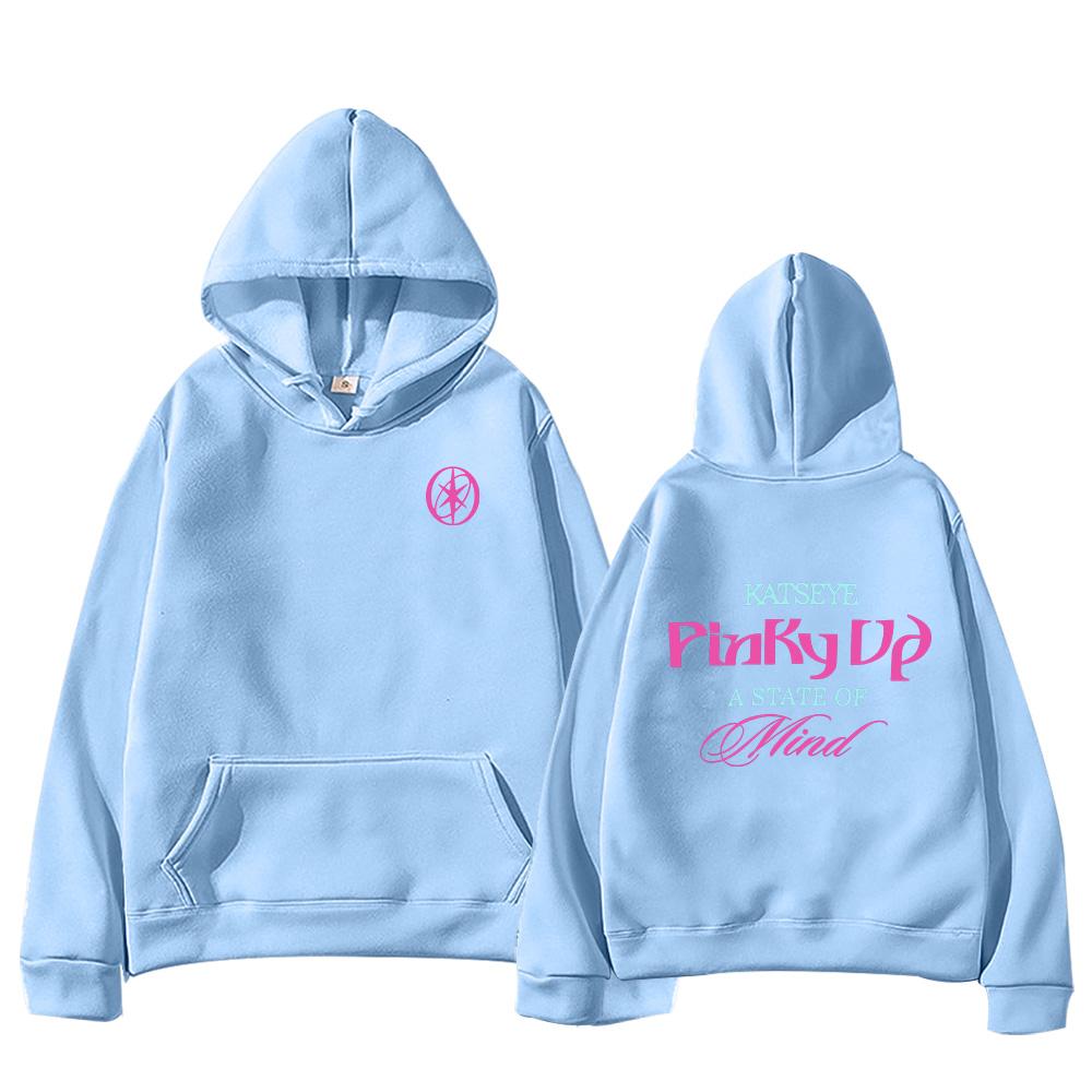 Katseye PINKY UP Kpop Print Hoodies Trendig Herren Damen Y2k Kapuzenpullover Sweatshirt Fleece Übergroß Trainingsanzug Streetwear Fans Geschenke Oberteile Jacken Anime Hoodie