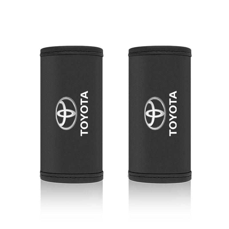 1/2Pcs Car Roof Handle Cover Door Armrest Leather Covering for Toyota Gazoo Racing Corolla TRD Yaris Chr Auris Rav4 Camry Prius Prado Avensis