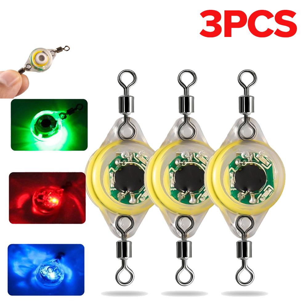 1 až 5 balení LED rybářská návnada Tvar oka 4 barvy blikající Deep Drop Podvodní návnada pro lov olihní Svítící k přilákání ryb