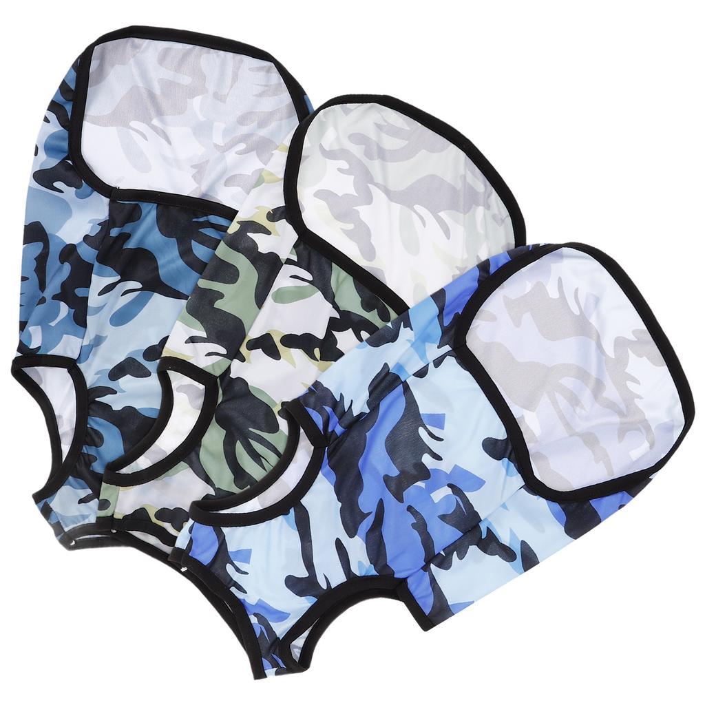 3Pcs Dog Camouflage Vest Puppy Clothes Pet Apparel Stylish Dirt-Resistant Stretchable Pullover Shirts for Summer Travel Birthday
