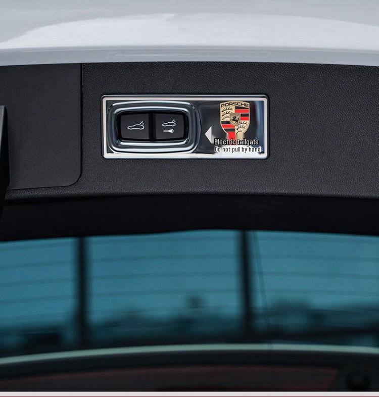 Porsche Elektrische Heckklappe Warnaufkleber