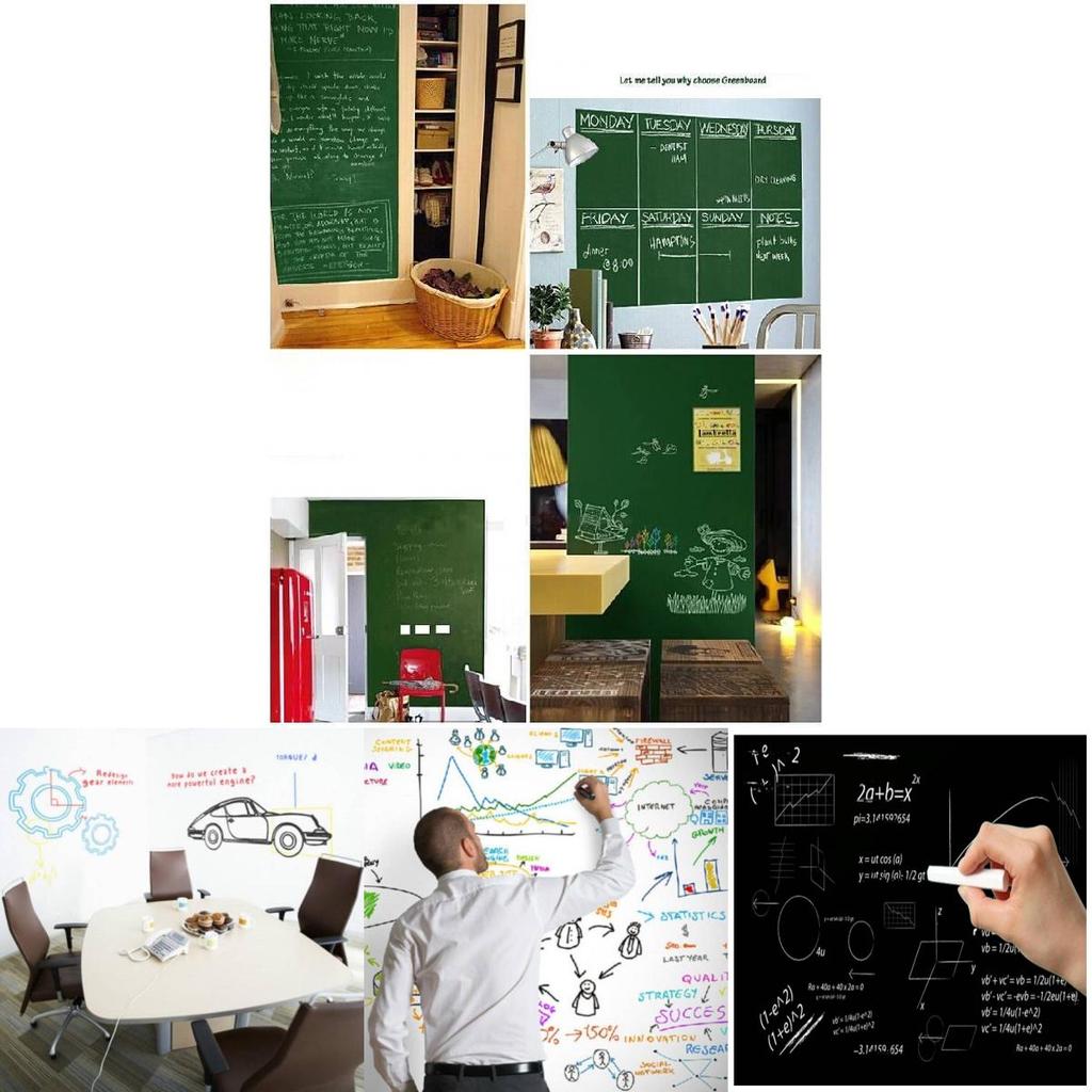 Writable Pvc Wall Sticker Repositionable Blackboard For Kids Doodling And Learning