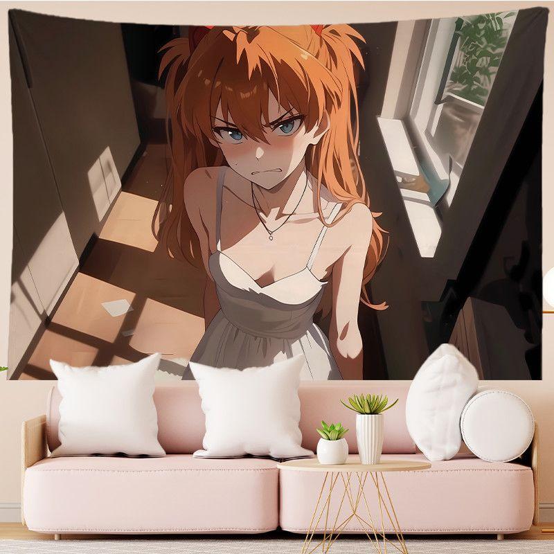 Asuka nástěnná tapiserie pozadí animace Tapiserie Evangelion studentská kolej ložnice Tapiserie Dekorativní tapiserie k posteli
