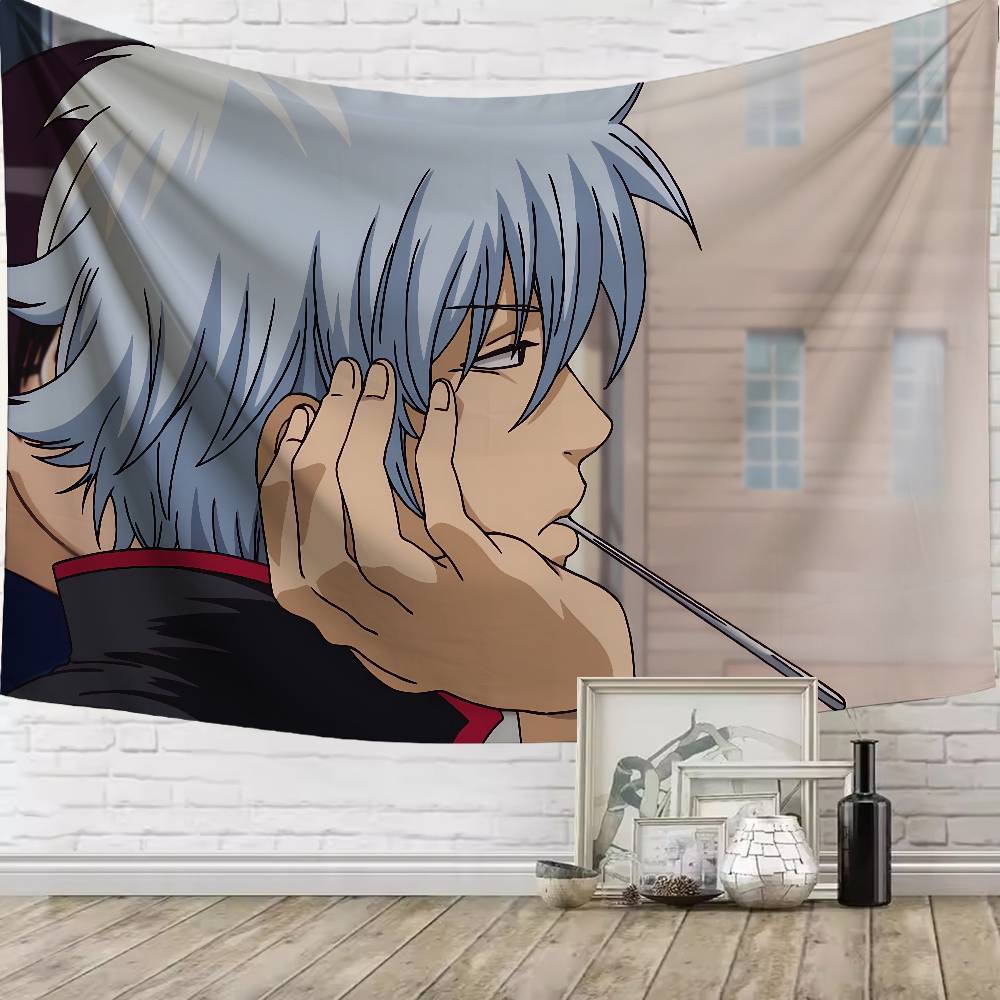 Large Cool GGintokiS Sakata Funny Popular Anime Popular Room Decoration Wall Tapestry Art Room Home Decor Wall Art Decor
