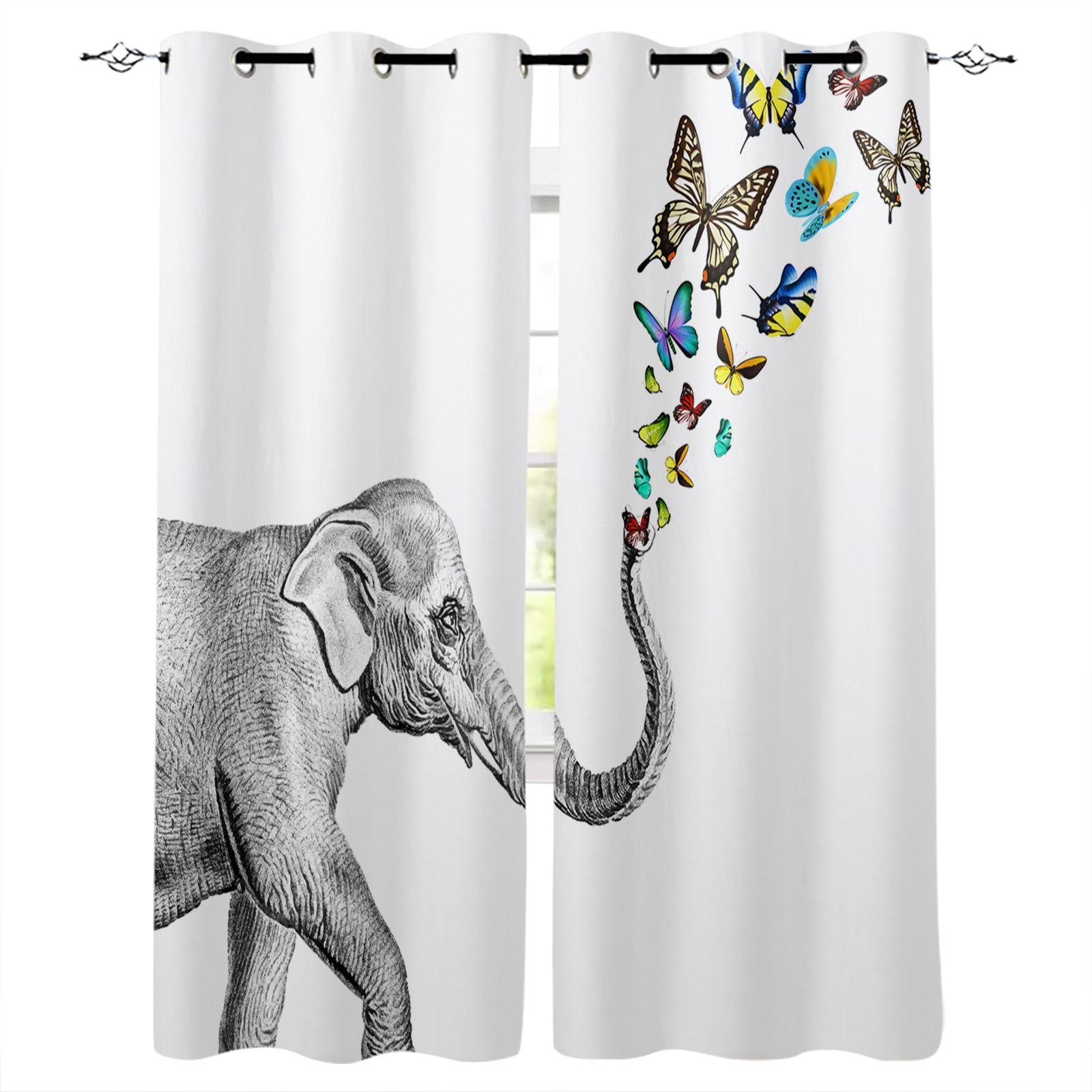 Газетный слон Шторы для гостиной Декоративные элементы Гостиная 135W x 60H(cm) — фото 10