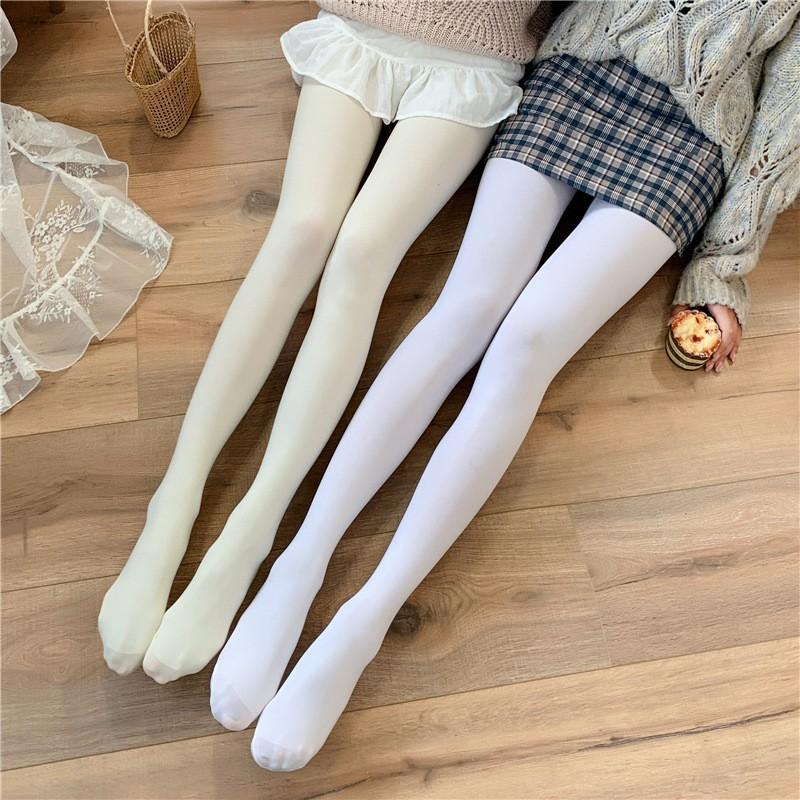 Lolita JK Girls White Dance Tights Stockings Girl Lolita Tights Women Velvet Thin Pantyhose Winter Black Tights Women Panty Hose