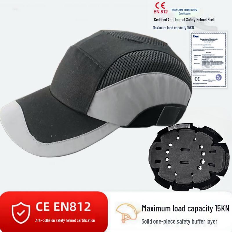 Căciulă de siguranță ușoară, respirabilă, din bumbac, cu căptușeală ABS - Rezistentă la impact și cădere