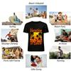 Retro Beach Vacation Print Tee Coconut Tree Sunset Holiday Top Pure Cotton T-shirt