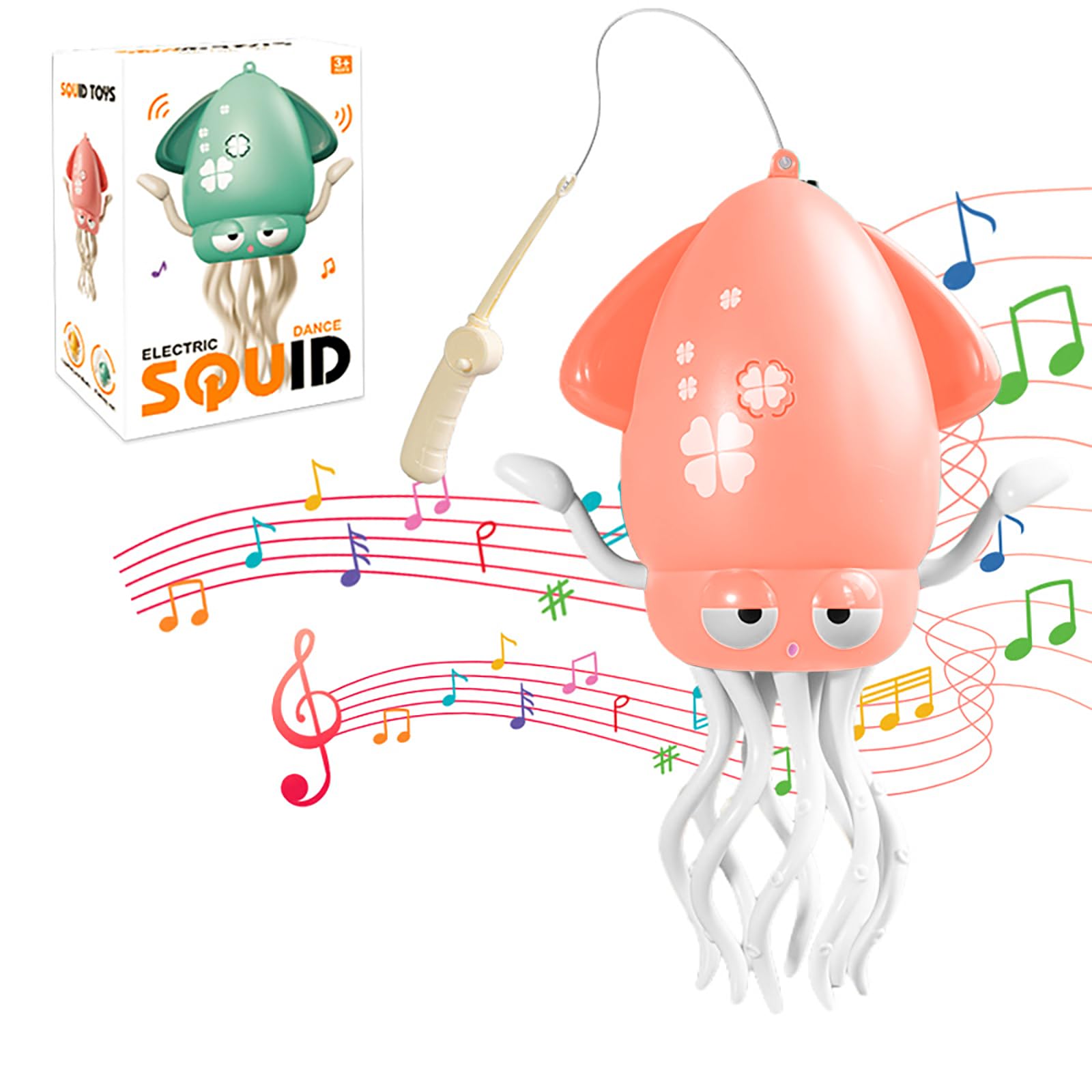 

[Set of 1] Sediven Dancing Squid Toy, Moving Electric Toy, Educational Dancing Octopus with LED Lights & Music, Robot for Kids, Dogs, and Cats,
