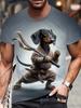 Men T-Shirt Funny Animal 3D Printing Tee Tops Round Neck T-Shirts Short Sleeve Tees Casual Loose Gym Tshirt Y2k Unisex Clothes