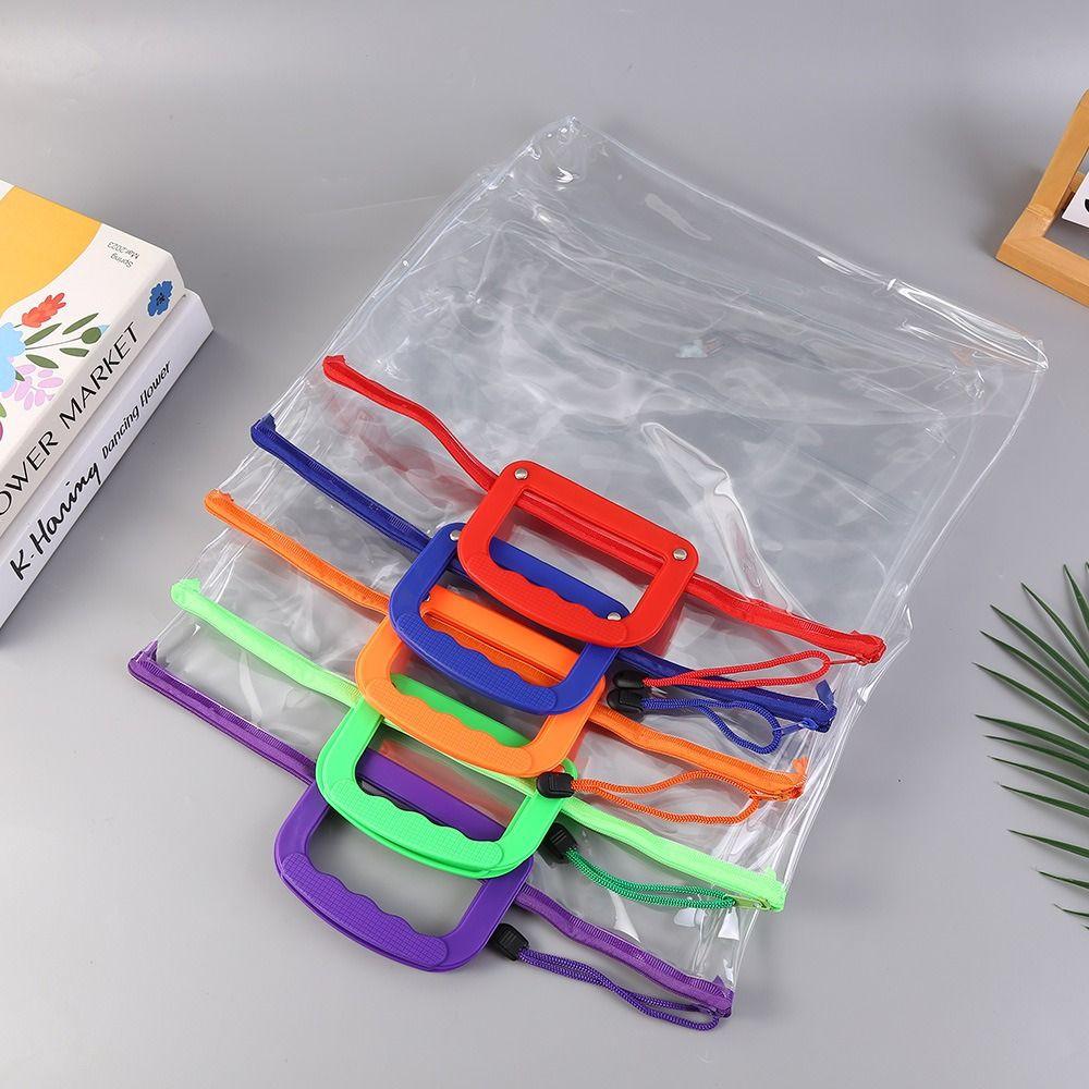 Waterproof Storage Bag PVC File Bag Portable Pen Bag  School Office