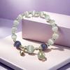 2025 Jadeite Green Jade Rabbit Bracelet: High-End Chinese Style, Year of the Snake, Elegant Women's Niche Beaded Design