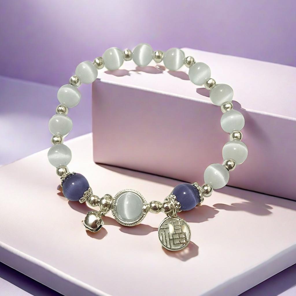 2025 Jadeite Green Jade Rabbit Bracelet: High-End Chinese Style, Year of the Snake, Elegant Women's Niche Beaded Design