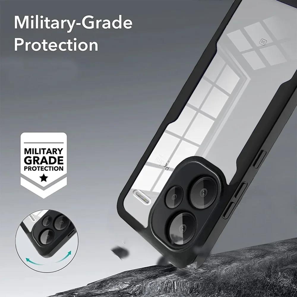 360° Full Protection Clear Shockproof Phone Cover for Xiaomi Mi15 Mi 15 POCO X7 Por Redmi Note 14 Pro Plus Note 14 4G 5G Case