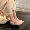 Wewnętrzne podwyższenie płytkie buty pojedyncze damskie lato nowe miękkie płaskie dno moda wszechstronne Ou Ruofeng casual Mary Jane baleriny
