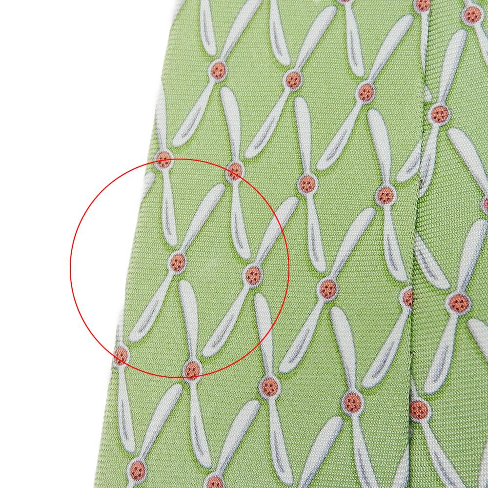 Used Dunhill Tie Silk Green Business