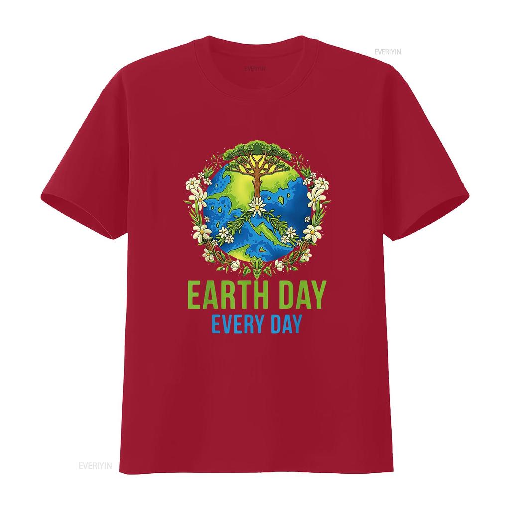 Womens Earth Day Every T Shirt For Kids vintage Washed Breathable graphic Slightly homme Versatile streetwear Soft Stretched