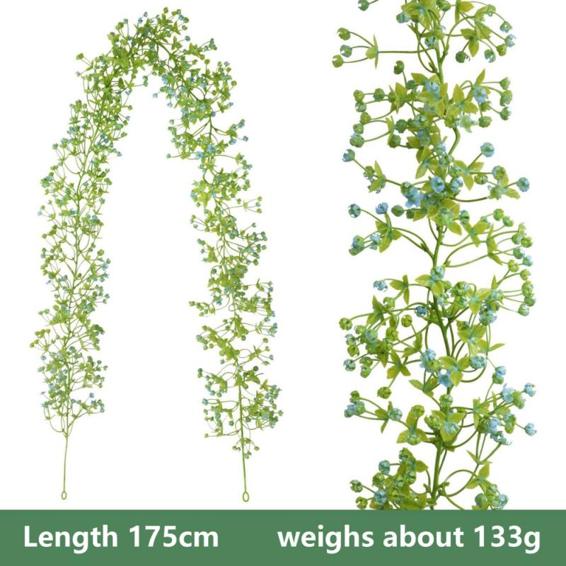 175Cm Artificial Flowers for Decoration Garland Plants Fake Vine Flowers Hanging Ivy Garland Wedding Decoration Party Home Decor