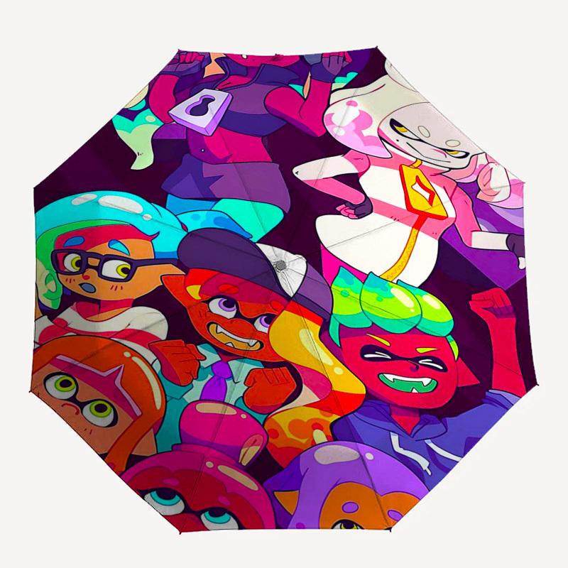 1pc Automatic Opening/Closing Outdoor Umbrella with 3-Fold Design, Featuring Characters from 'Undertale', Perfect for Fans, Travelers, Daily Use,