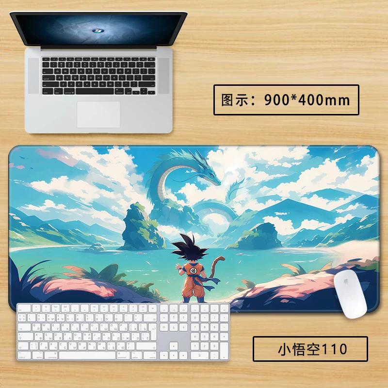 Neuer Schlichter Stil Son Goku Leder Mauspad Übergröße Animation Dragon Ball Kakarotto Kreative Computer Tastatur Büro Rutschfest Wasserdicht Tischmatte