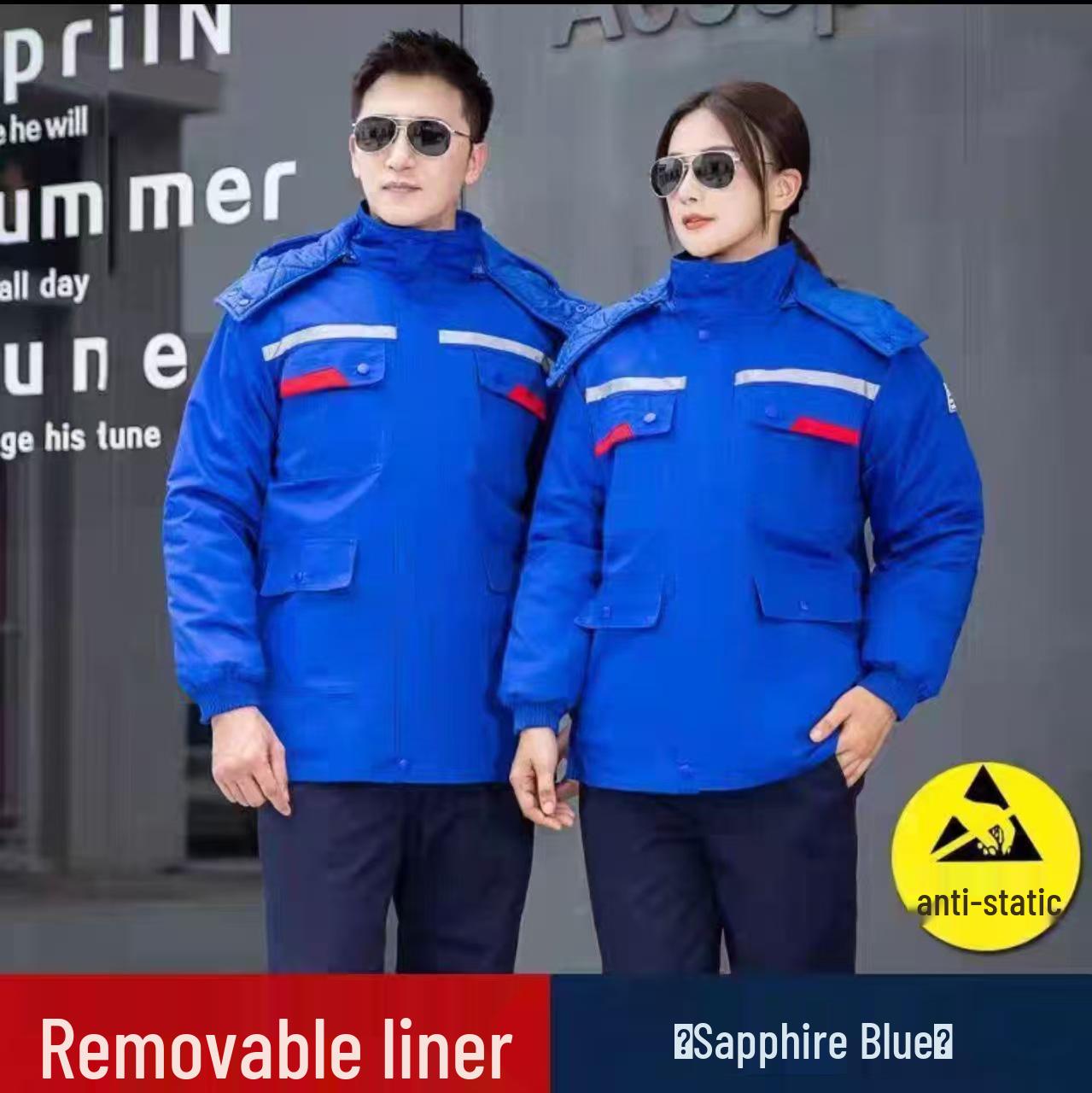 Men s Winter Cotton Jacket: Cold-Resistant, Warm, Anti-Static, Reflective Workwear. XL