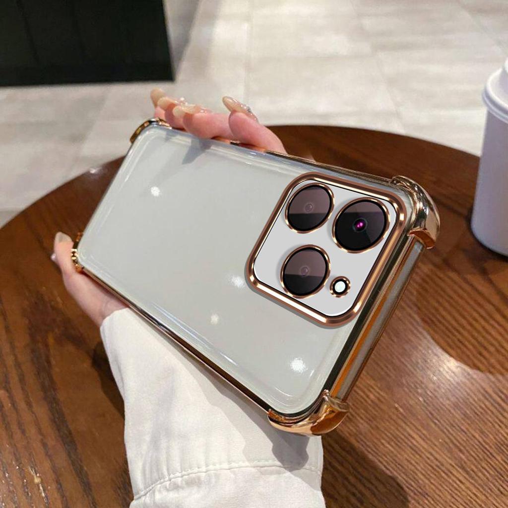 Hülle für realme 15T Galvanisierte Farbige Kante Klare Handyhülle Abdeckung