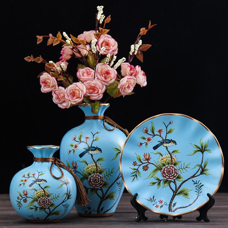 Modern Ceramic Vase Ornament for Living Room or TV Cabinet Display